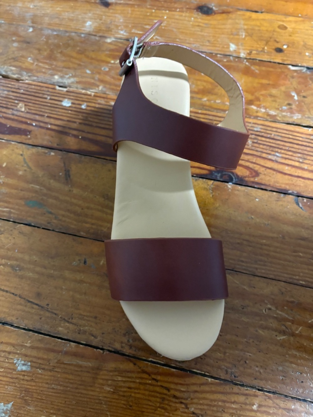 Burgundy Open Toe Clog - Picture 3 of 7